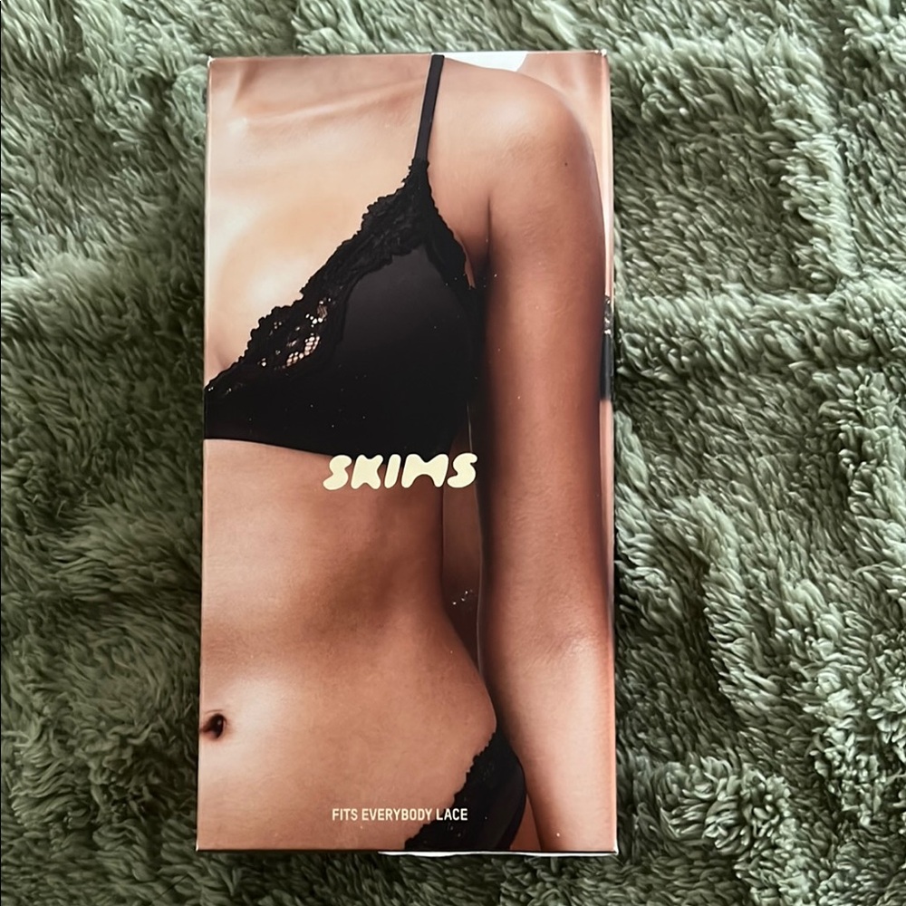 SKIMS Black Lace Bralette